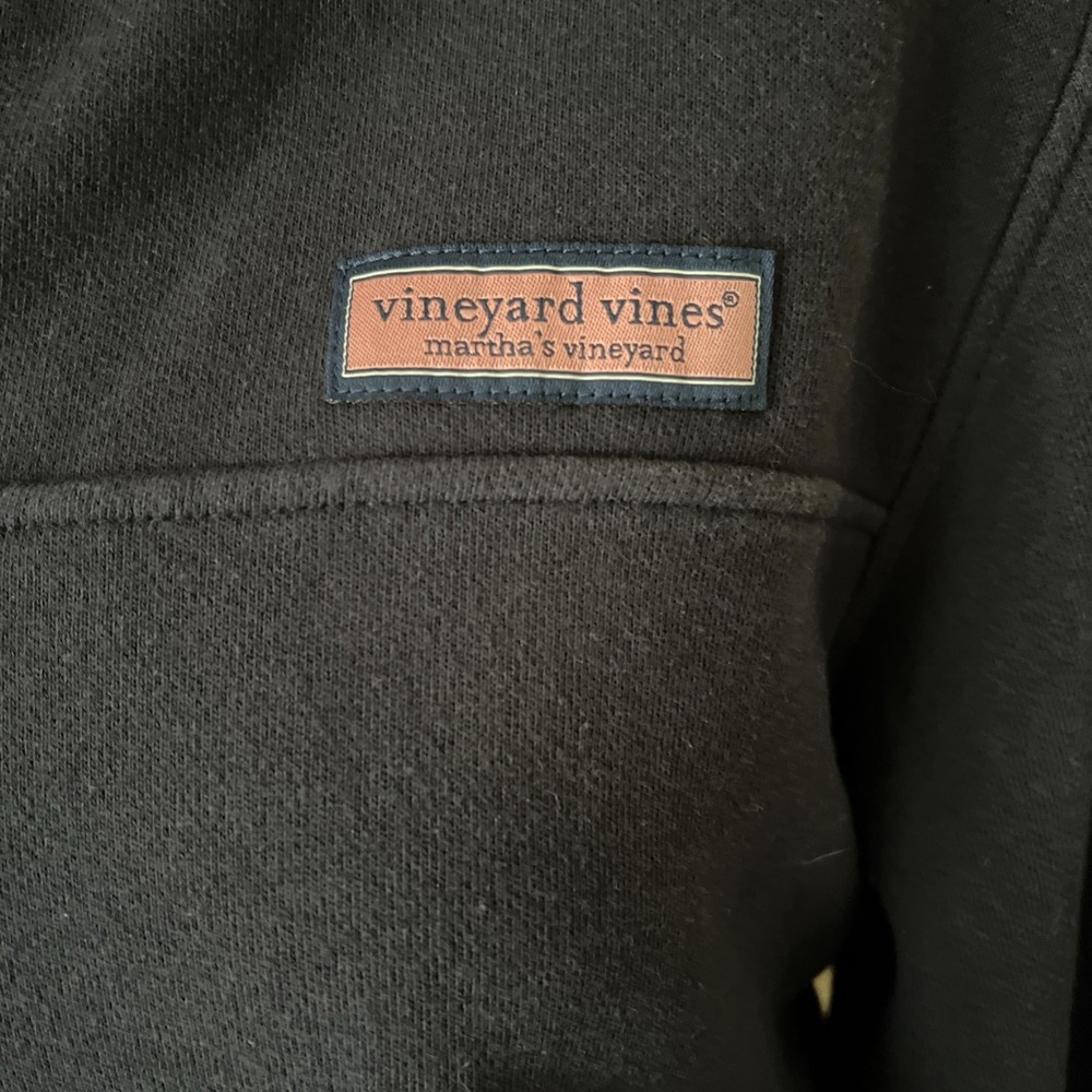 Vineyard Vines Shep Shirt Women XS Navy Blue Quarter Zip Cotton Pullover Logo